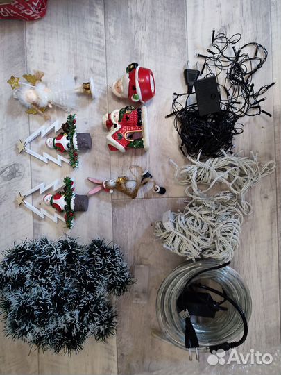 Новогодние украшения игрушки гирлянды шары бусы