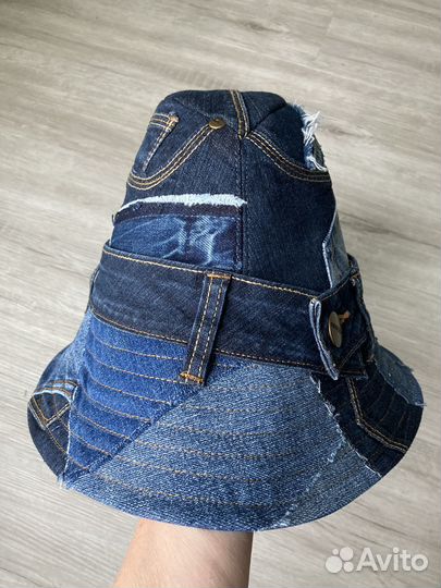 Шляпа панама женская джинсовая