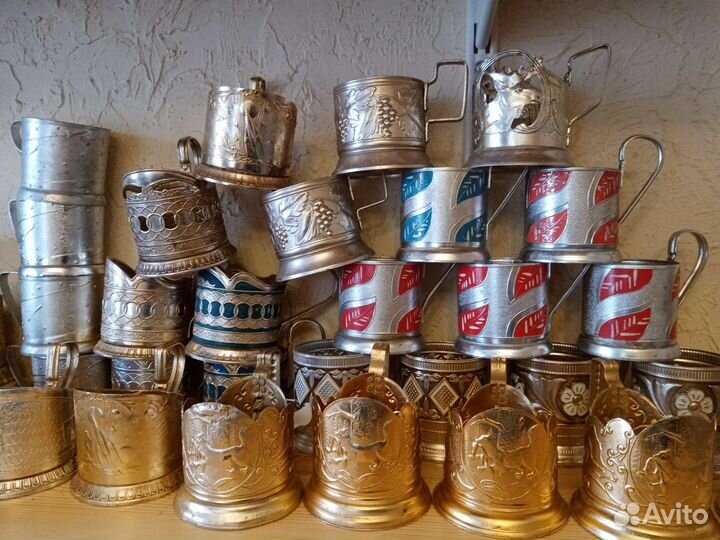 Советские алюминиевые подстаканники