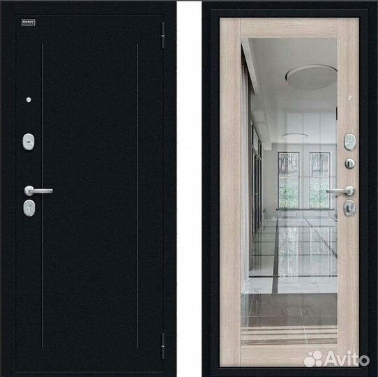 Дверь входная из стали Триумф зеркало