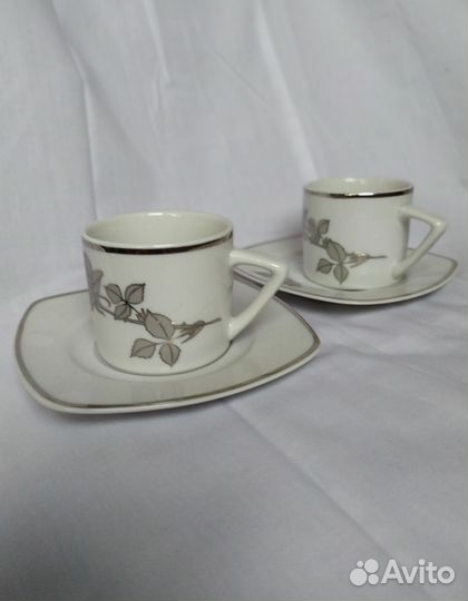 Чешский кофейный сервиз Тетра MZ на 2 персоны