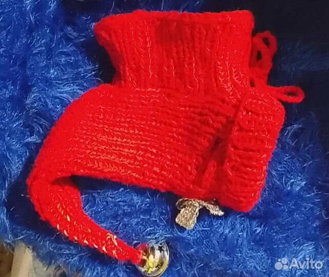 Новогодняя шапочка для маленькой собачки