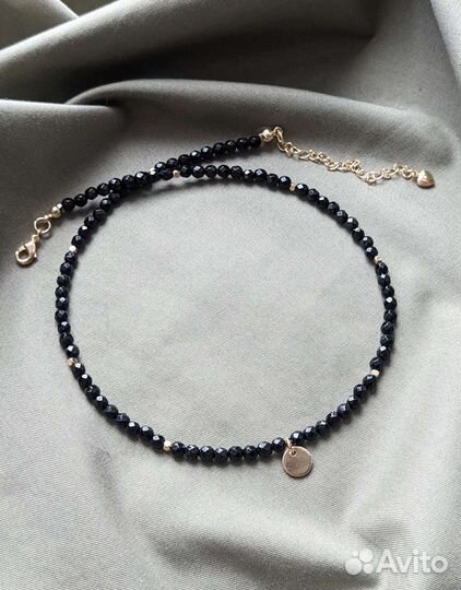 Колье чокер из натуральных камней. Агат