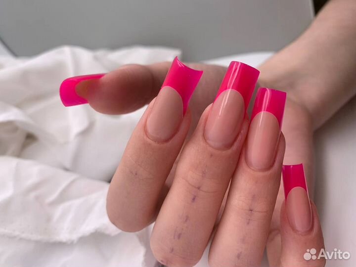 Маникюр, Наращивание ногтей, выкладной френч