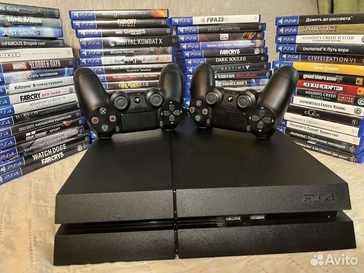 Sony playstation 4 ps4 + 98 крутых игр