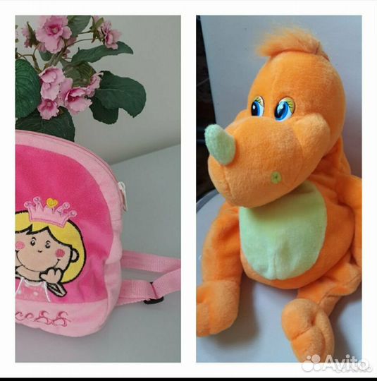 Мягкие игрушки и детские рюкзаки