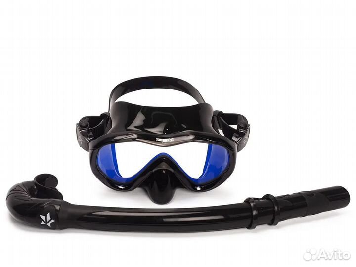 Набор для подводной охоты маска и трубка Десна Bk