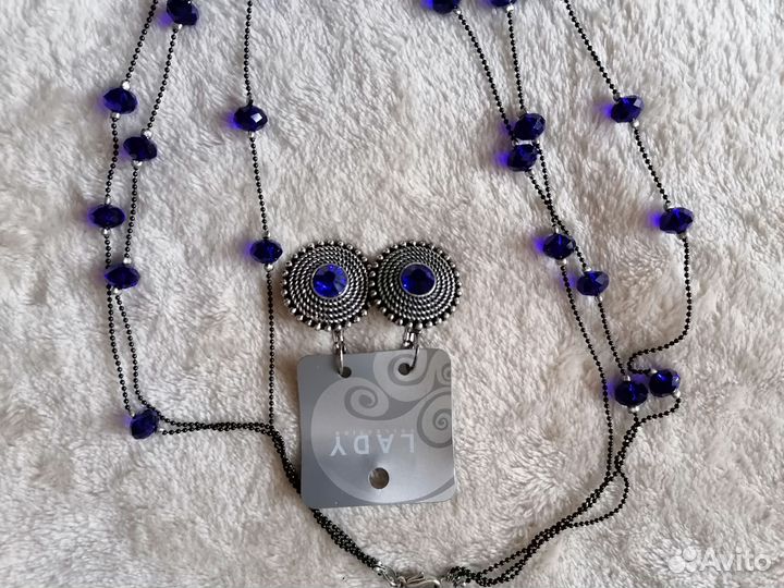 Набор бижутерии, колье и серьги