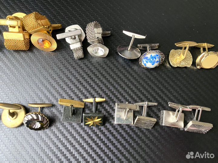Запонки СССР винтаж серебро