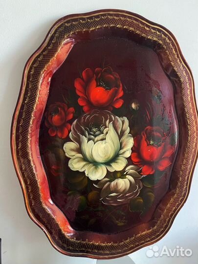 Поднос с росписью 