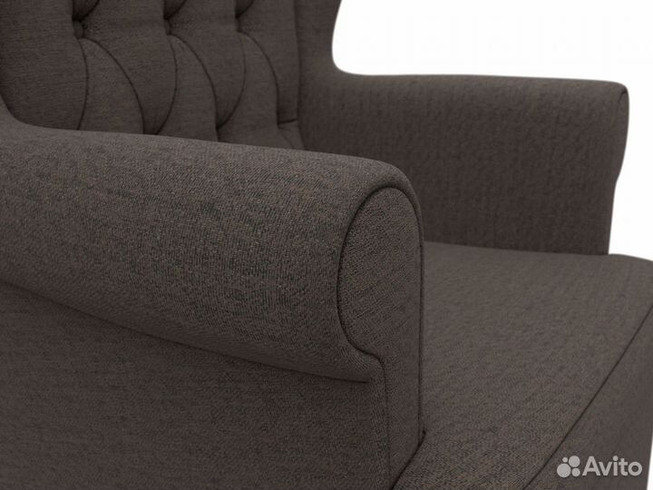 Кресло Торин Люкс, рогожка, амур коричневый