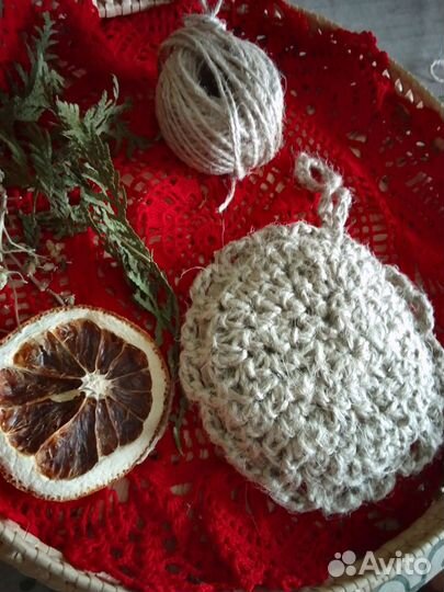 Травяная мочалка