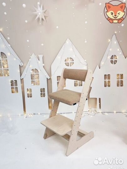 Стульчик растущий шлифованный с подушками