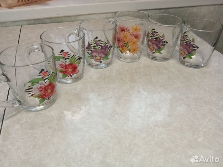 Кружки стеклянные