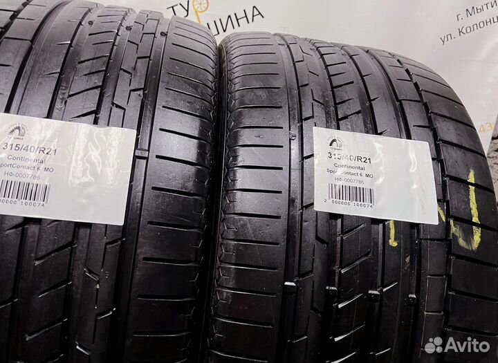 Continental SportContact 6 315/40 R21 94Y