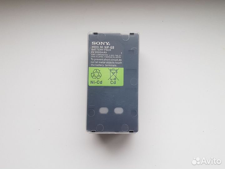 Аккумулятор для видеокамеры Sony NP-68H 6V 3000mAh