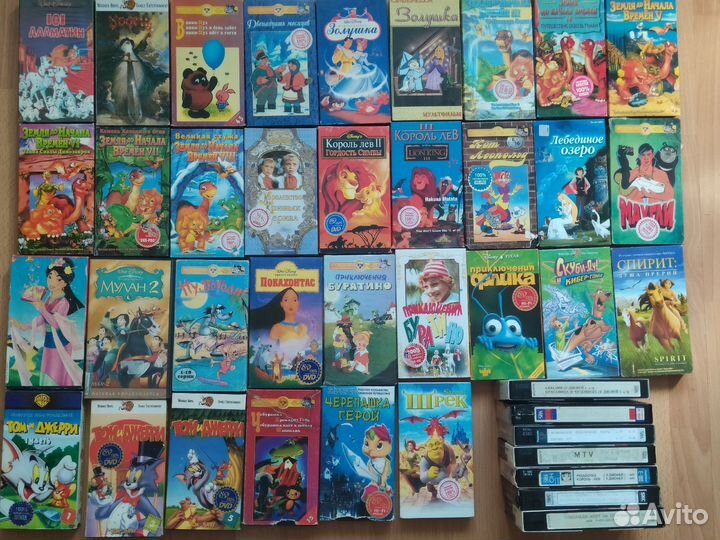 Видеокассеты vhs c фильмами и мультфильмами
