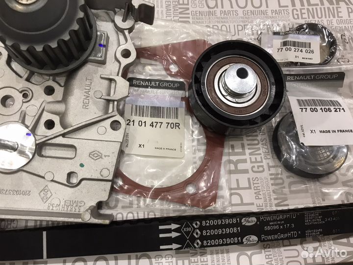 Грм + Помпа к7м Рено Ларгус Сандеро Кангу