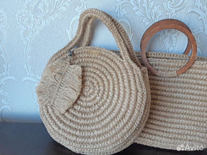 Сумка вязаная из джута