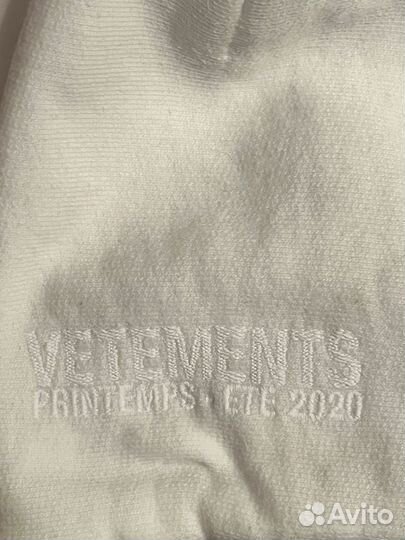 Vetements Logo White Hoodie