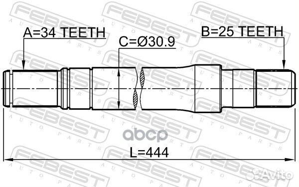 Полуось правая opel astra J 2010-2015 1812-A17dtrh