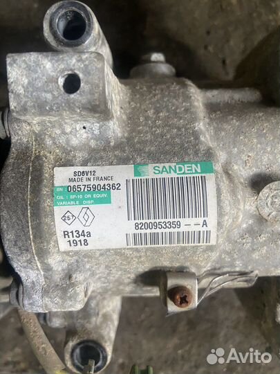 Компрессор кондиционера 1.6 K4M Renault Kangoo 2