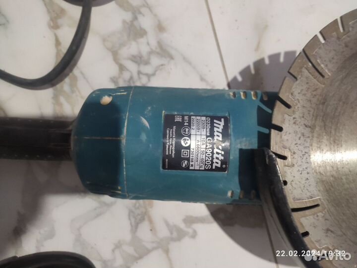 Ушм болгарка makita 230 бу GA 9020 S