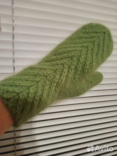 Варежки из пуха норки