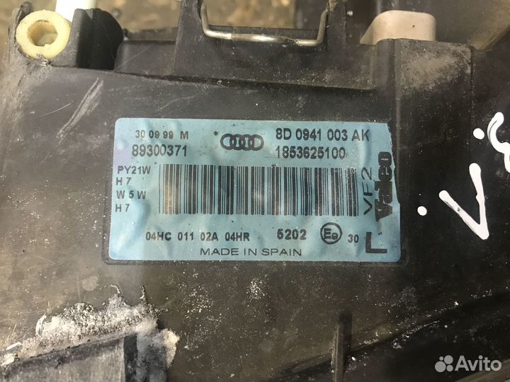 Фара левая Audi А4 B5 рестайлинг