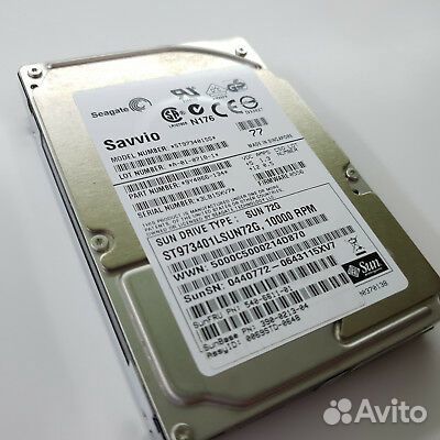 HDD 73.4 Gb SAS Seagate Savvio st973401ss 2.5