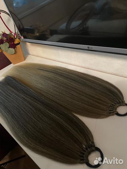 Хвост шиньон на резинке