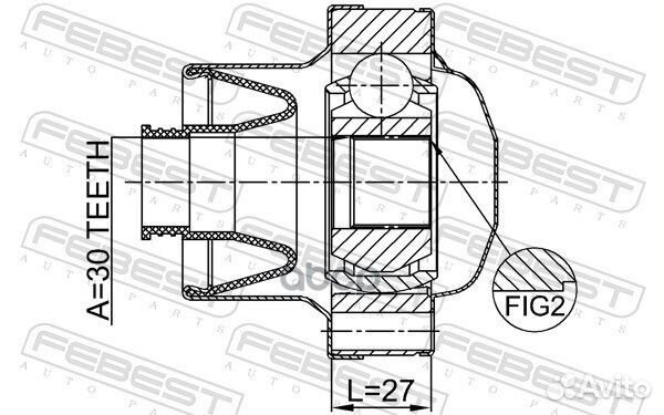 Шрус карданного вала передний 30X81 0711-JB424F