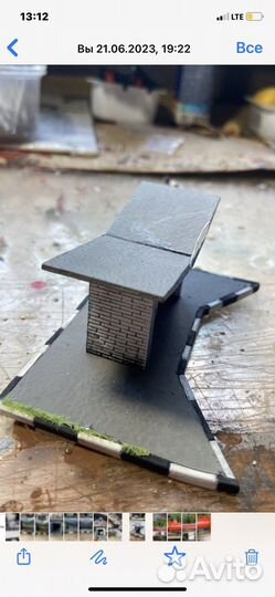 Модели ж/д 1 87 Строения, бордюры, столбики