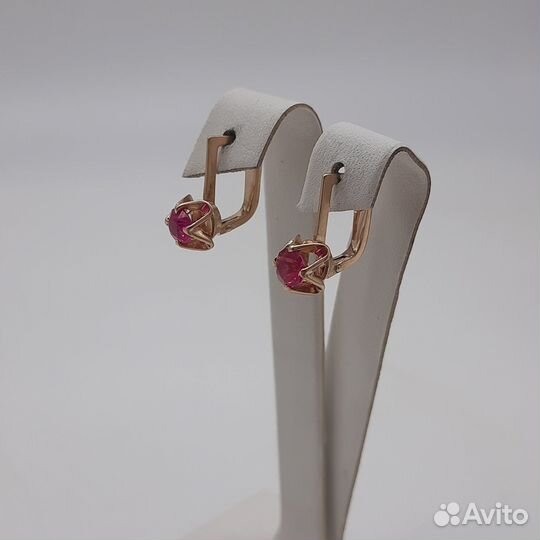 Серьги с рубинами