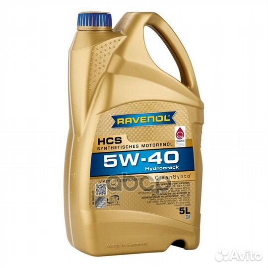 Масло моторное 5W40 ravenol 5л син. HCS A3/B4