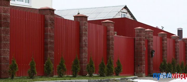 Забор из профлиста работа по договору быстро