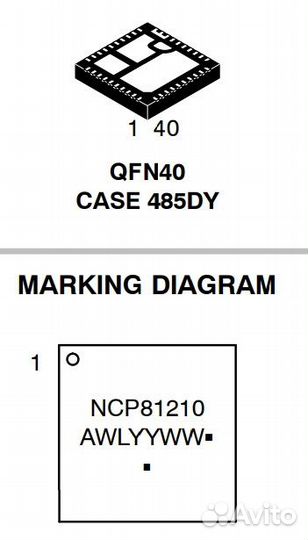 Микросхема NCP81210amntxg