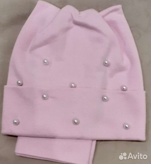 Новые комплекты шапочка и снуд, хлопок 48-52