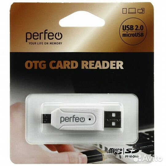Картридер Usb OTG + micro Usb для micro SD/SD/TF