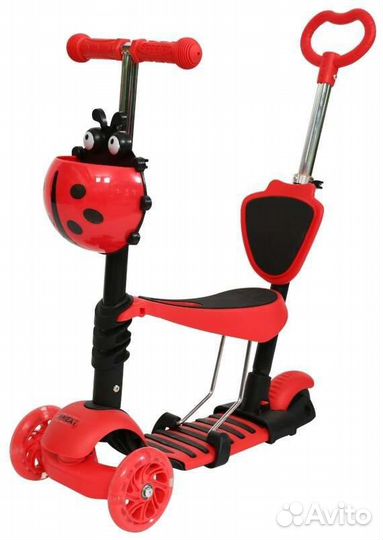 Самокат трехколесный с ручкой