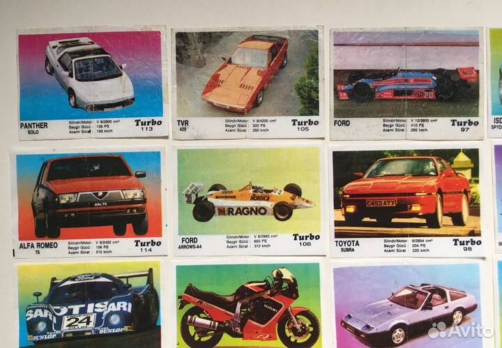 Вкладыши Турбо Turbo полная коллекция 51-120