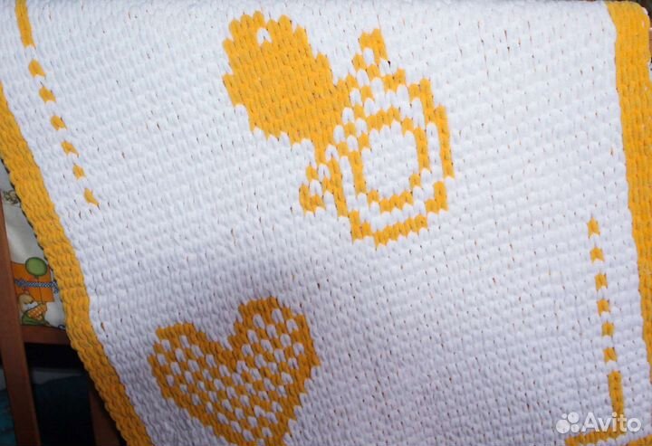 Плед детский вязаный ручная работа