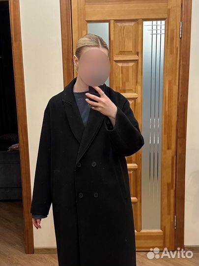 Пальто черное оверсайз