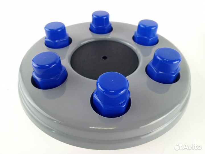 Колпаки серые на газель с синими колпачками