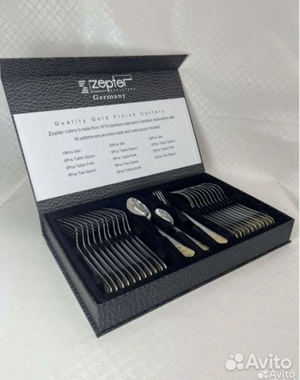 Набор столовых приборов на 12 персон, новый