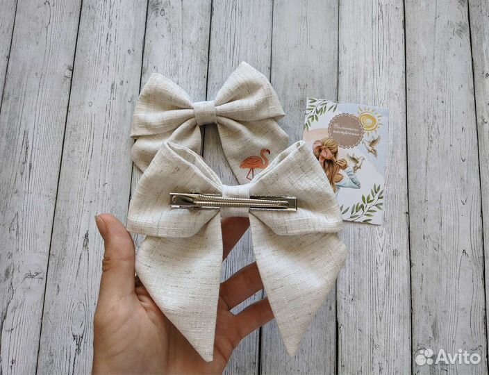 Бант из льна