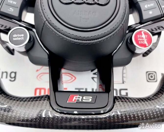 Руль Audi RS карбон дисплей Ауди A4 B9 RS4 А4 рс4