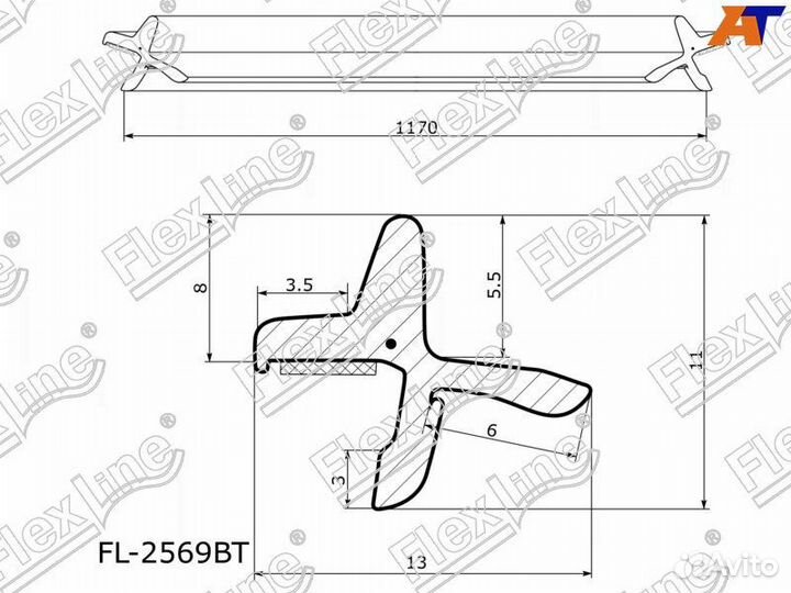 Молдинг лобового стекла Lexus GS