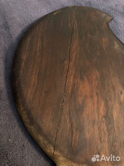 Поднос деревянный с резьбой старинный