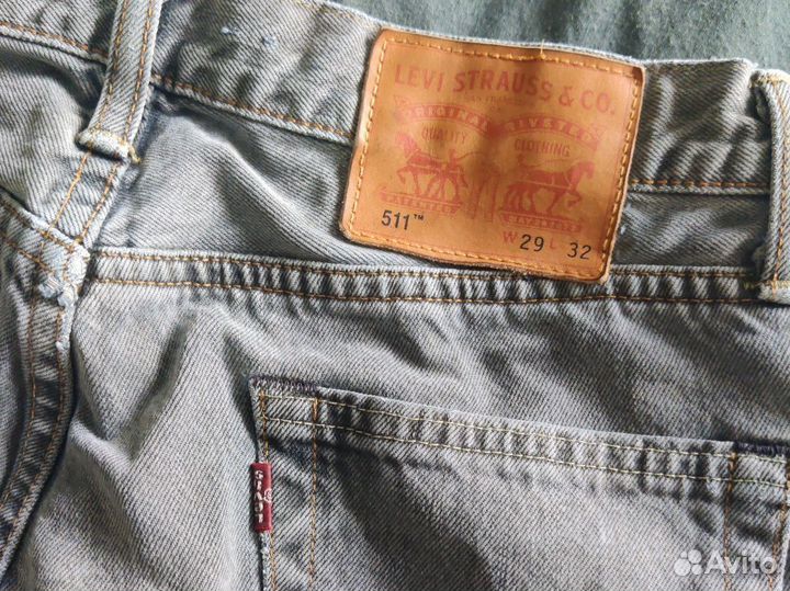 Джинсы мужские Levis 511 29/32 серые